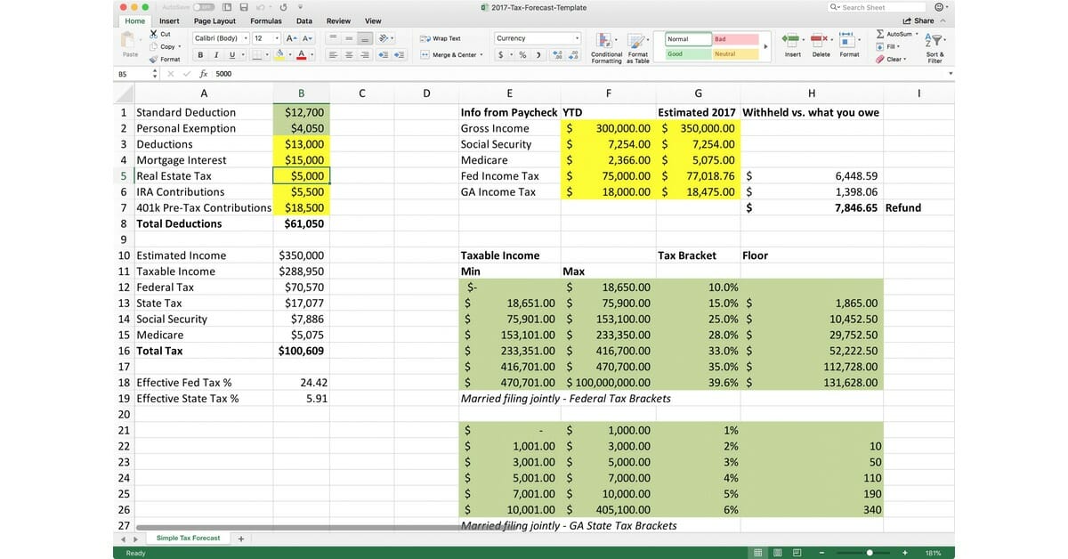 Selfemployed Calculation Worksheet Excel