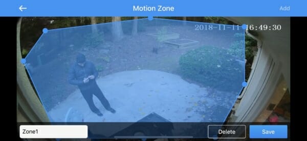 SENS8 Light Cam - Custom Motion Zone
