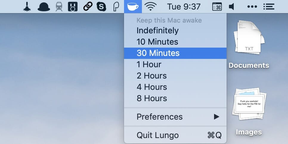 Lungo - Prevent your Mac from sleeping