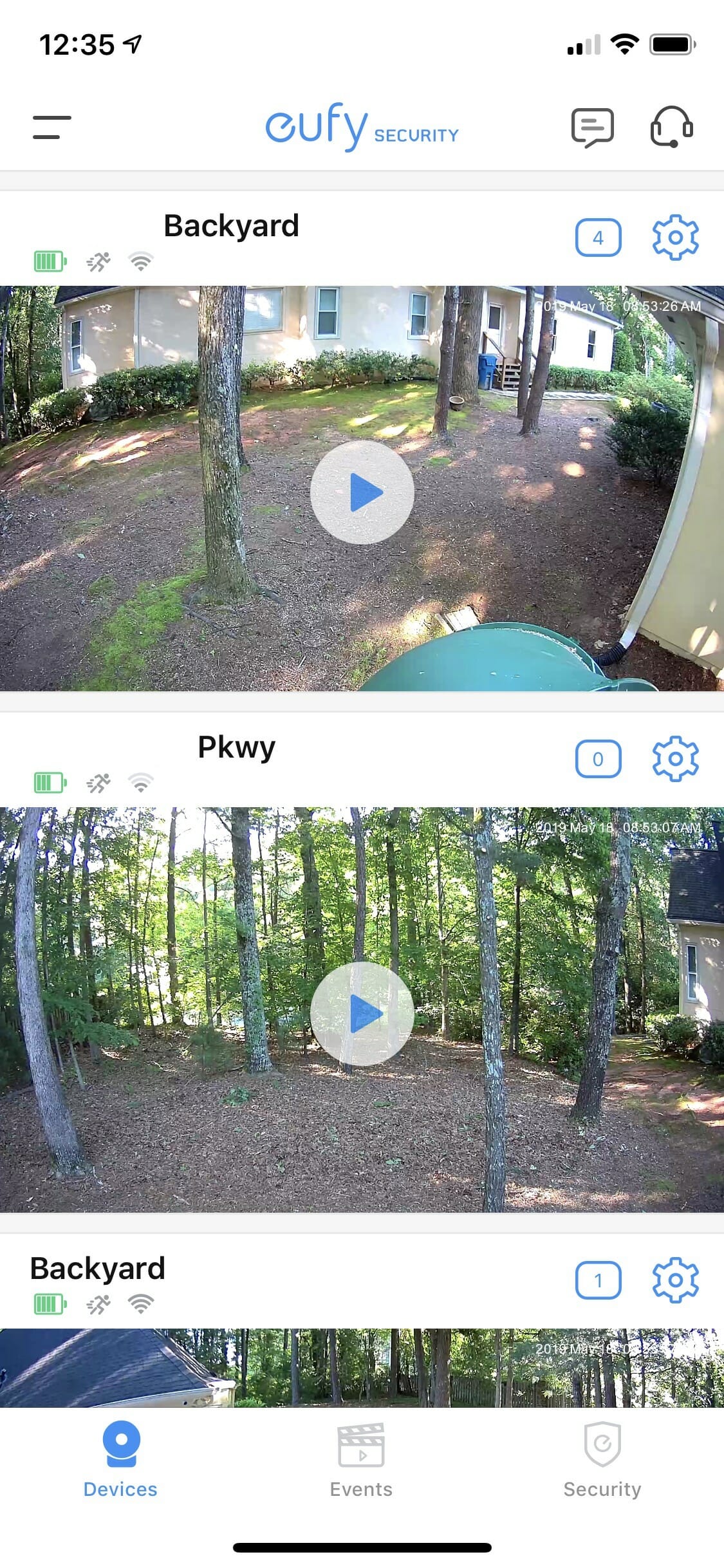 The eufy app looks similar to Arlo's app